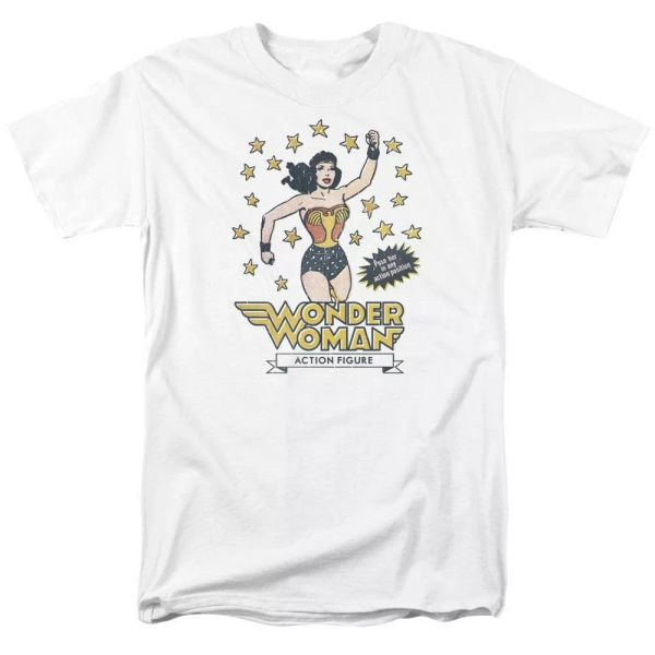 

Wonder Woman - Action Figure T-Shirt DC Comics Sizes S-3X NEW, White;black