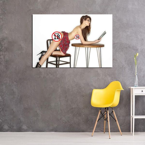 

paintings school girl po wall art posters hd modern canvas pictures for living room decor