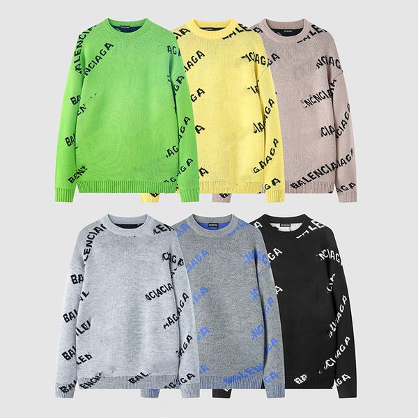 

mens womens designers sweaters luxe sweatshirt balancai embroidery knitwear winter clothes classic series letter jacquard sweater are made o, White;black
