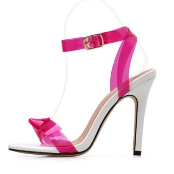 

sandals bow line with high heels thin summer 2021 style versatile ins super fire shoes fairy women's, Black
