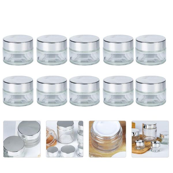 

storage bottles & jars 12pcs facial cream bottle lotion glass makeup liquid container