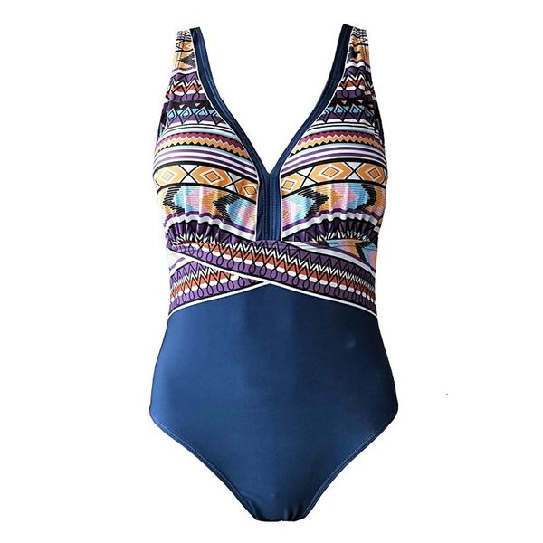 

one 2021 fixed printed piece ethnic style bikini swimsuit, White;black