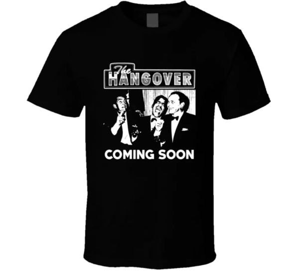 

the hangover rat pack parody movie funny fan t shirt, White;black