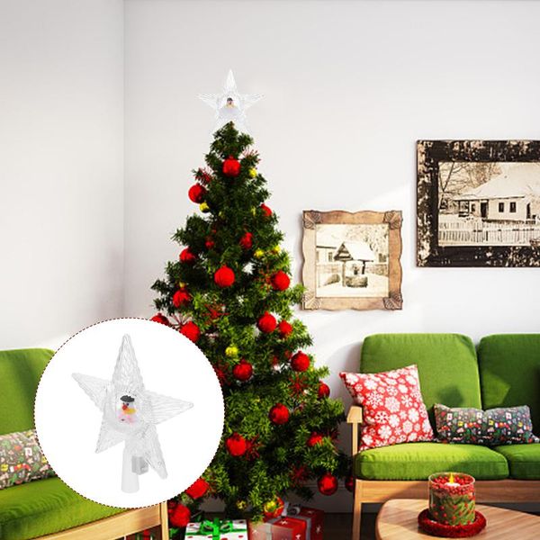 

christmas decorations 1pc tree star er with light xmas party ornament (random style)
