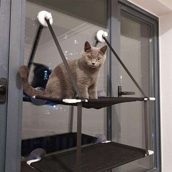 

cat beds & furniture balcony hammock sunny seat breathable 20kg window double layers wall hanging bed