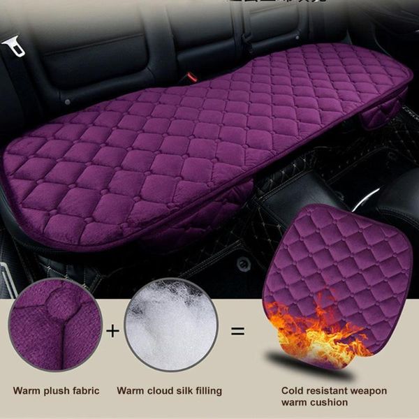 

car seat covers universal cover rear thickened velvet cloth cushion non slide winter auto protector mat pad keep warm fit truck suv van