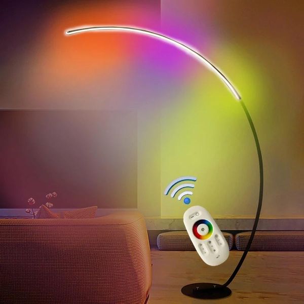 

floor lamps modern c shade lamp dimmable control colorful black white corner bedroom decor living room stand lighting