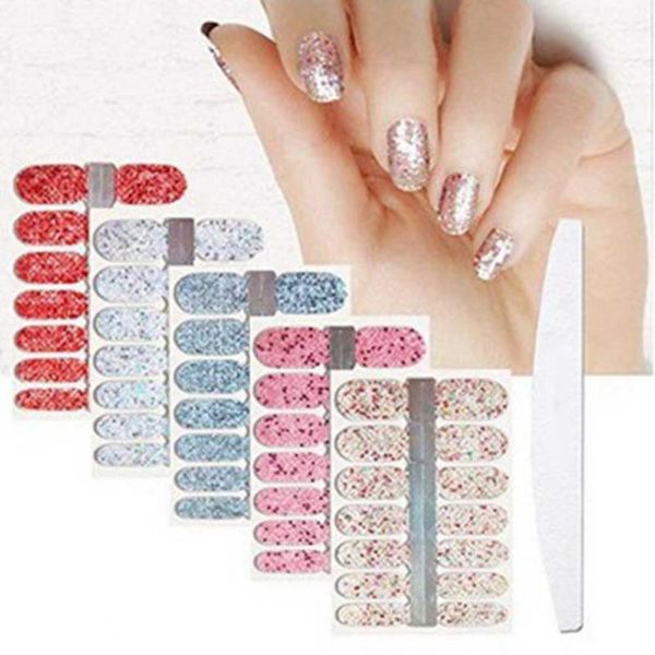 

charms nail sticker decals sliders breathable self-adhesive paper art stickers decorations with file for beauty files