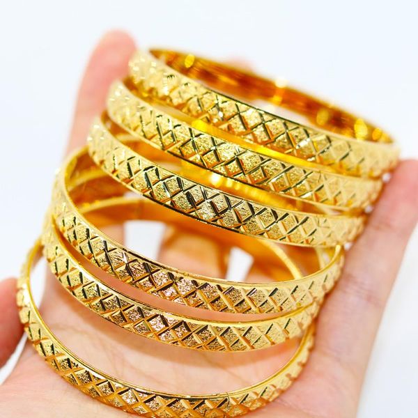 

bangle 6 pçs dubai pulseiras largas habesha jóias etíope presente de casamento da noiva africano 24k cor do ouro, Black