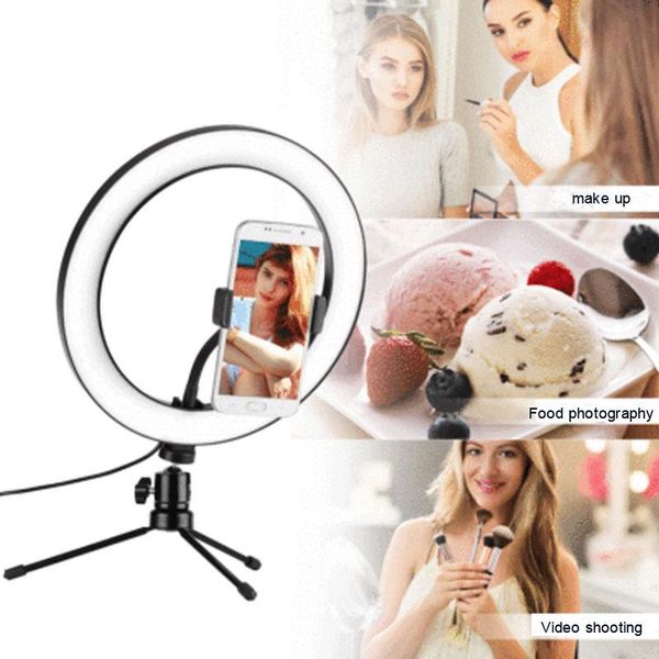 

vanity lights 8 10 inch 20 26cm ring light led selfie 13.5cm stand tripod deskdimmable youtube po video camera phone makeup live fill