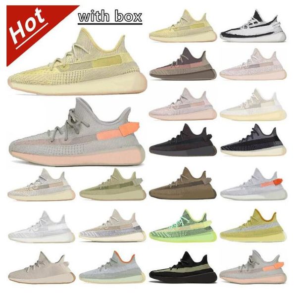 

kanye reflective west 3m v2 running shoes static belgua 2.0 semi frozen butter yellow black designer men women trainer sneakers 36-47