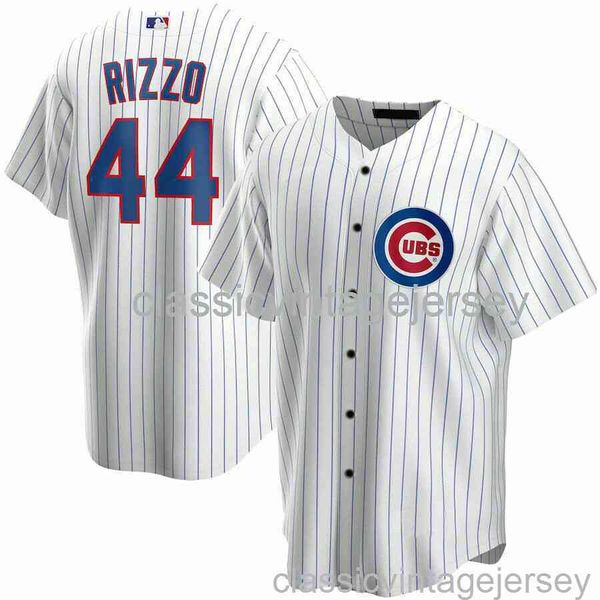 Anthony Rizzo # 44 Maglia da baseball bianca XS-6XL Maglia da baseball da uomo donna giovanile cucita
