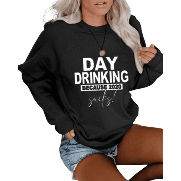 

new round neck letter print pullover long sleeve sweater female, White