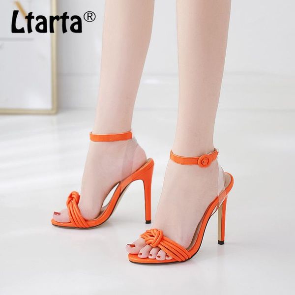 

dress shoes ltarta women 2021 summer sweet high-heeled bow net red sandals women's tide zl-198-16, Black