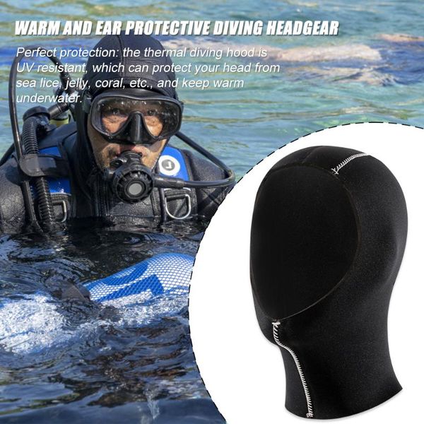 

3mm/5mm neoprene scuba diving hood with shoulder snorkeling hat cap winter swim warm head protection spearfishing equipment swimming caps