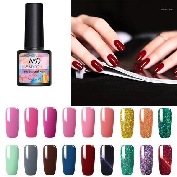

colorful nail gel polish glitter sequins soak off uv red bean paste black and white green series varnish diy art 1 bolltled1, Red;pink