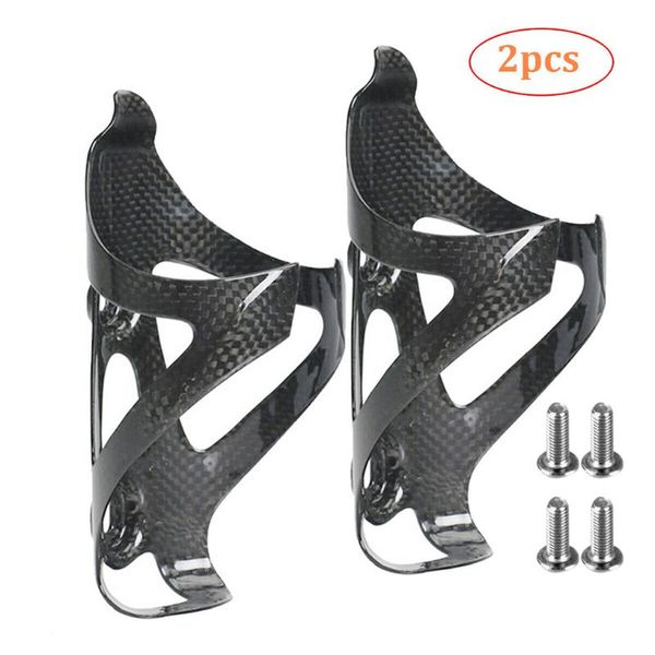 

2pcs mountain bike water bottle holder road cycling carbon fiber bracket cage bottles & cages