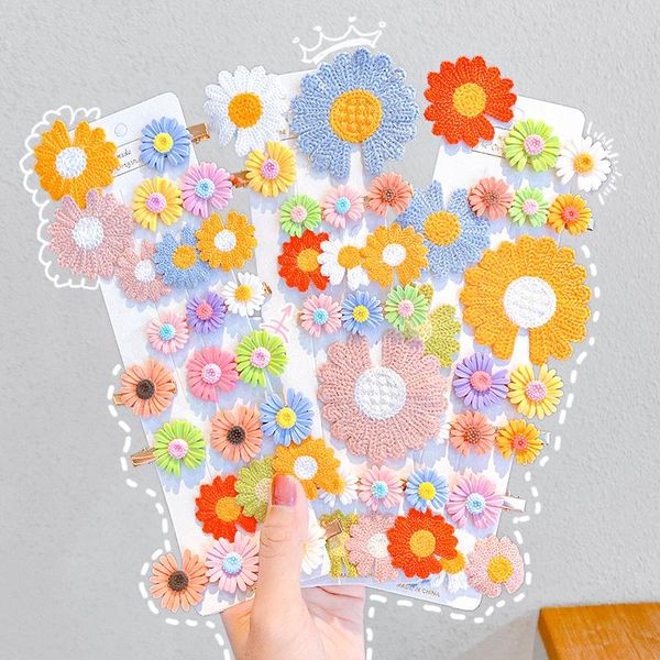 

hair accessories women girls cute flowers hairpins sweet clips barrettes slid clip lovely ornament fashion, Slivery;white
