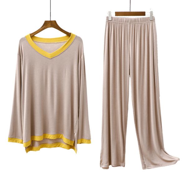 

women's sleepwear womens pajamas set long sleeve autumn winter pijamas casual loose ladies pyjama suit home wear modal nightwear c, Black;red