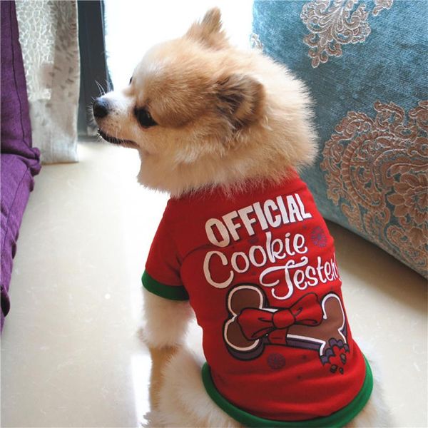 

dog apparel christmas clothing cotton t shirt puppy costume