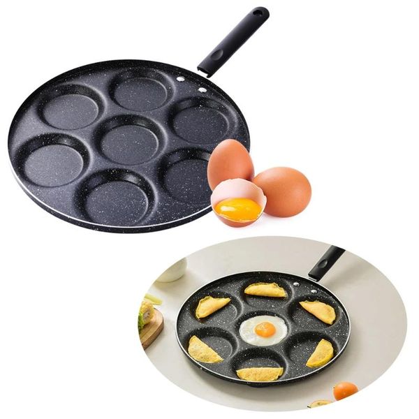 

pans frying pot thickened omelet pan non-stick egg pancake steak cooking ham breakfast omelette maker 3/4/7-hole