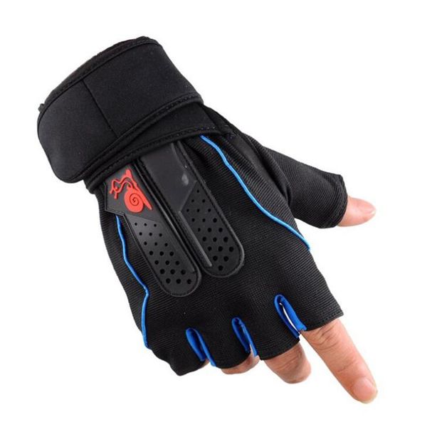 

cycling gloves men women gym fitness tactics weight dumbbell palm pad glove snails half finger outdoor sport non slip mitten s35, Black