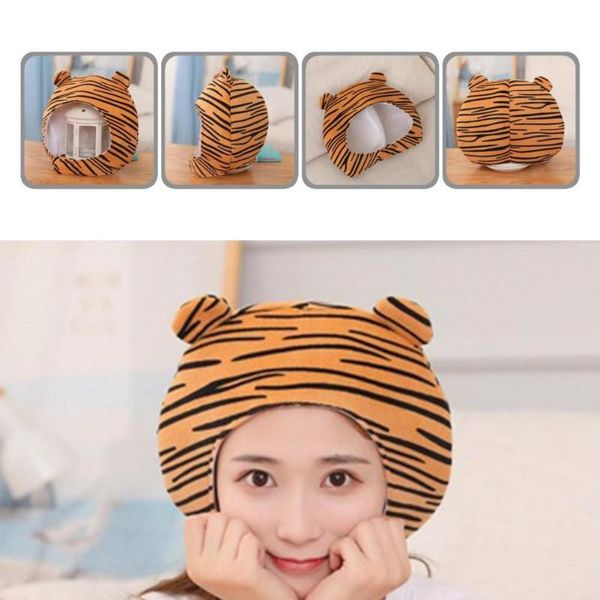 

party hats fine workmanship lovely tiger soft plush headdress cap trendy headgear no stuffiness for festival