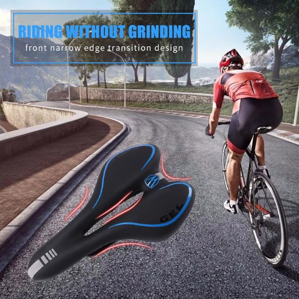 

bike saddles bicycle hollowed saddle soft seat cushion biking mountain road reflective portableÂ dustproof cycling parts for wheel up