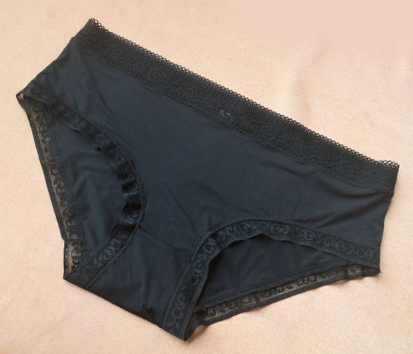 

black smooth milk silk women's bag hip low waist briefs, Black;pink