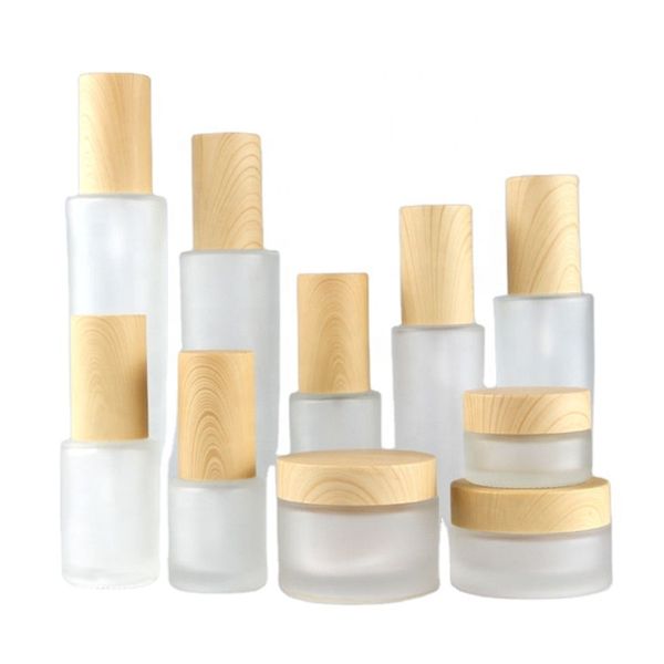 20G 30G 50G IMITTATO LEGNO IMPIAMATO CREMA DI VETRO GLASTANTE VISUALIZZAZIONE VIMA COSMETICA POMPA DI SPRING CONTENITORE DELLA POMPA DI SPRIORA DELLA PERSCITÀ 30 ML 40ML 60ML 80ML 100ML 120ML