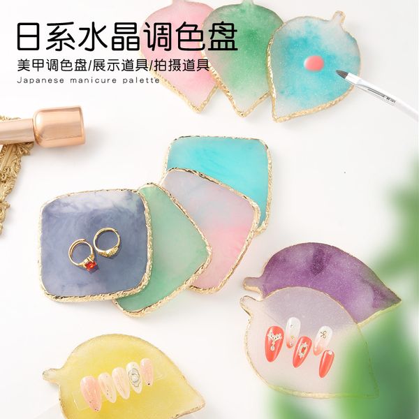 

tools square resin agate painting color palette manicure sheet display panel