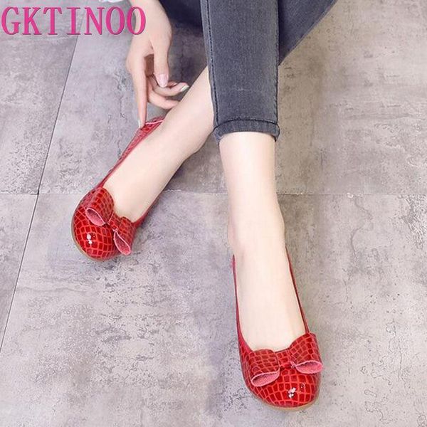 

dress shoes gktinoo 2021 spring autumn women genuine leather pumps handmade flower comfortable vintage style high heels t2991, Black