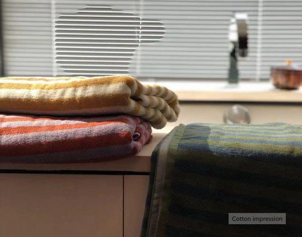

towel home daily textiles simple stripe cotton face wash pure bath combination three piece set