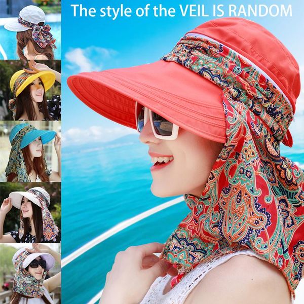 

wide brim hats women's summer hat floral print ladies sun beach foldable protection, Blue;gray