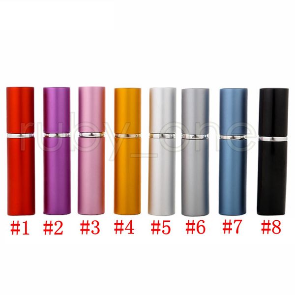 

dhl perfume bottle 5ml aluminum refillable portable mini bottles spray empty makeup containers with atomizer for traveler rra4447