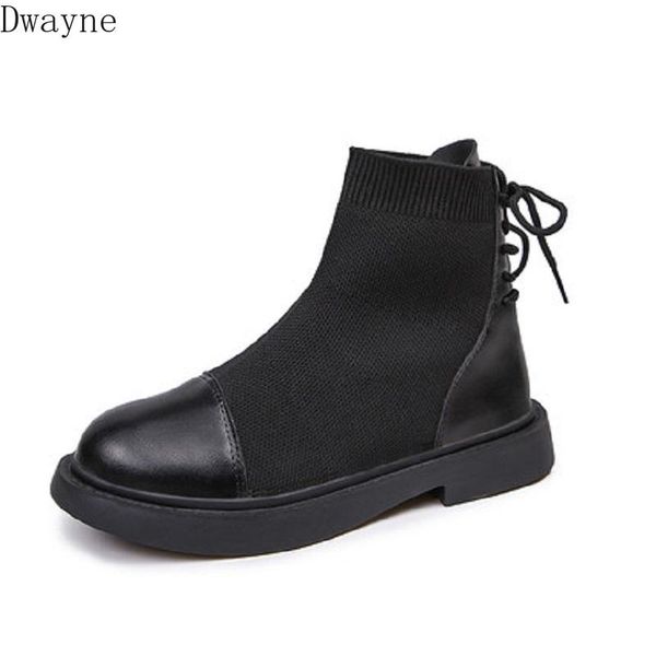 

boots handsome black female 2021 autumn wild short fashion socks single