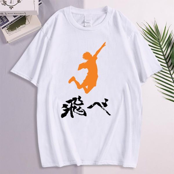 

men's t-shirts t-shirt haikyuu letters print tshirts man anime short sleeve oversized t shirt men casual punk tee shirts, White;black