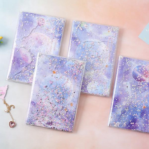 

notepads 2021 cute kawaii notebook cartoon lovely creative journal diary planner notepad for girls gift korean stationery, Purple;pink