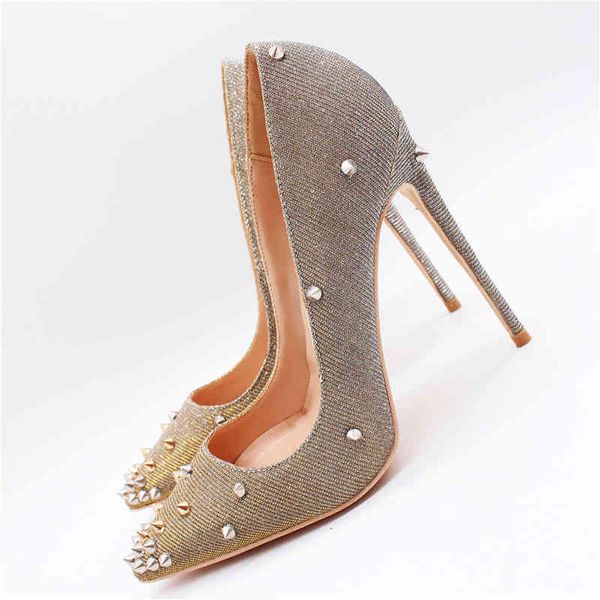 

casual designer lady fashion women pumps glitter strass spikes point toe high heels shoes stiletto 12cm 10cm 8cm party, Black