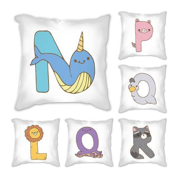 

beautiful letter decoration pillowcase home bedroom office el car seat wedding gift 45x45cm cojine cushion/decorative pillow