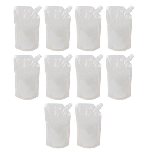 

gift wrap 50pcs disposable bag with straw portable drink stand-up pouches