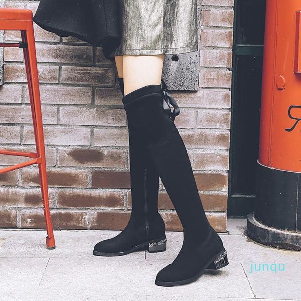 

wholesale-boots big size thigh high knee over the women ladies boots shoes woman winter, Black