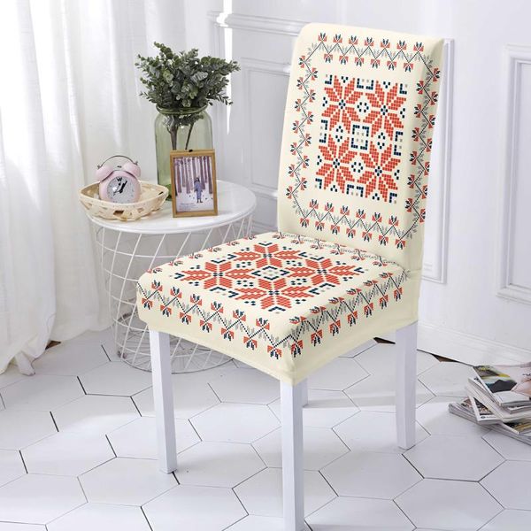 

chair covers geometric dining cover spandex elastic slipcover case stretch for wedding el banquet room
