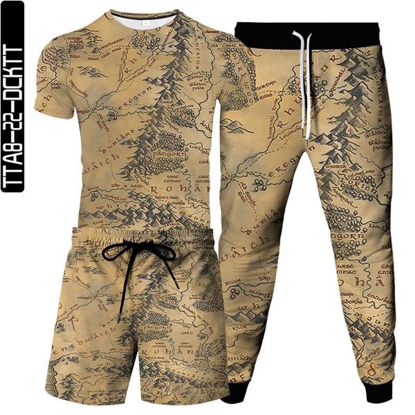 

men's tracksuits 2021 male short-sleeved shorts trousers summer men women 3d three piece suits couples retro chinese style suit, Gray
