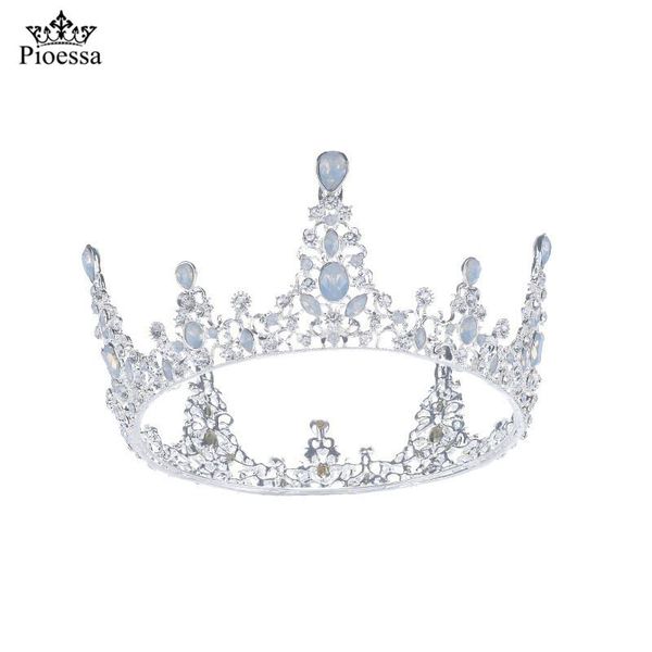 

hair clips & barrettes 2021 bridal wedding headwear crystal crown korean accessories jewelry bride silver color rose gold and girl, Golden;silver