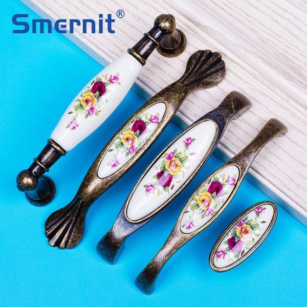 

antique furniture handles vintage drawer pulls ceramic door chinese flower knobs and for cupboard cabinet &