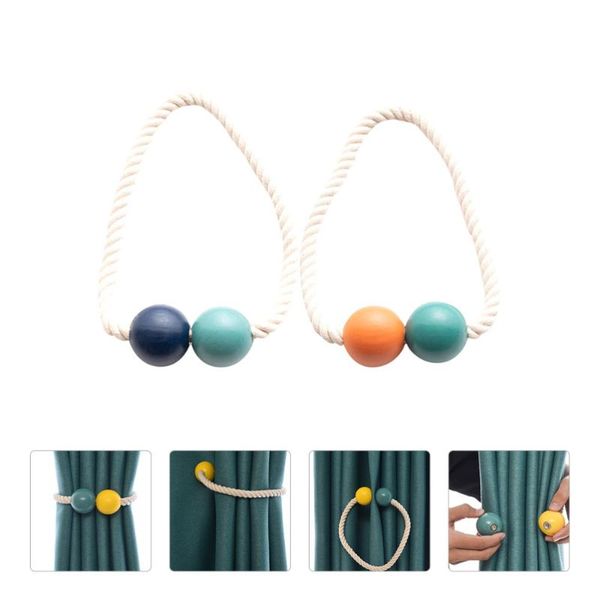 

curtain & drapes 2pcs magnetic tiebacks tie backs holdbacks buckle clips accessory
