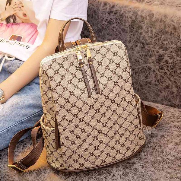 

super 2021 new korean versatile women's backpack fashion brand large capacity bag