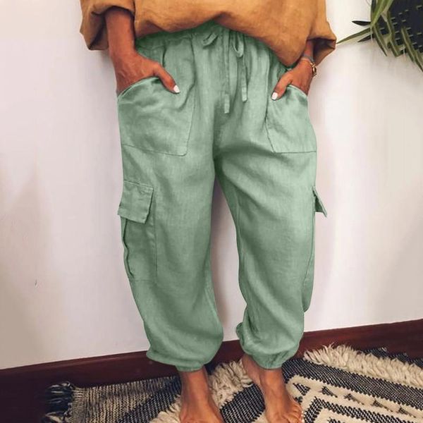 

yoga outfit joggers women fashion casual solid loose pants elastic pocket harem long pant trousers pantalones de mujer