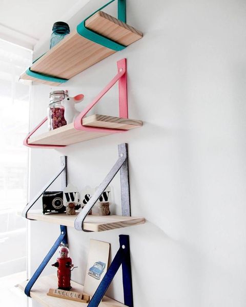 

nordic simple felt cloth wooden decorative wall shelf wood holder rack home decoration creative craft storage other decor